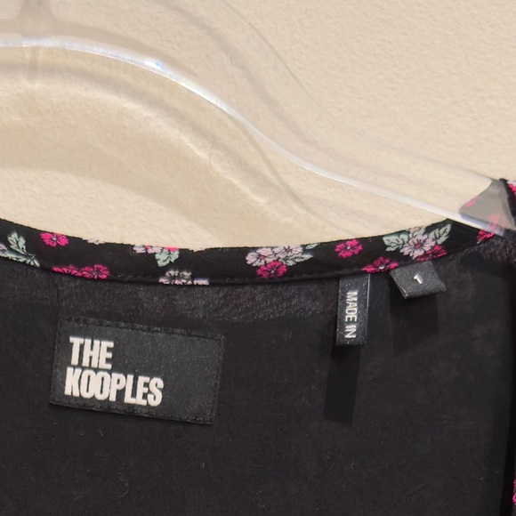 The Kooples Wrap Dress Floral Pink and White Small Flowers Size 1 Womens - Picture 15 of 15